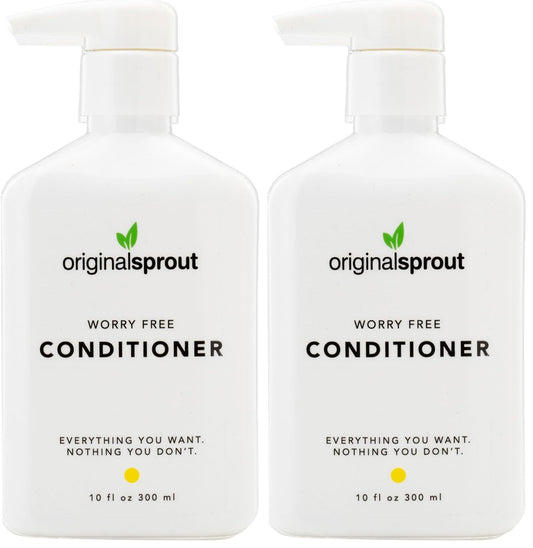 Original Sprout Worry Free Conditioner bottle on shelf for detangling and hydration