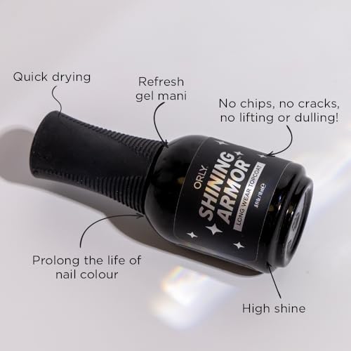 Orly Shining Armor brush stroke applying glossy top coat