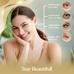 Vitamin C boost concept highlighting potential brightening around the eyes.