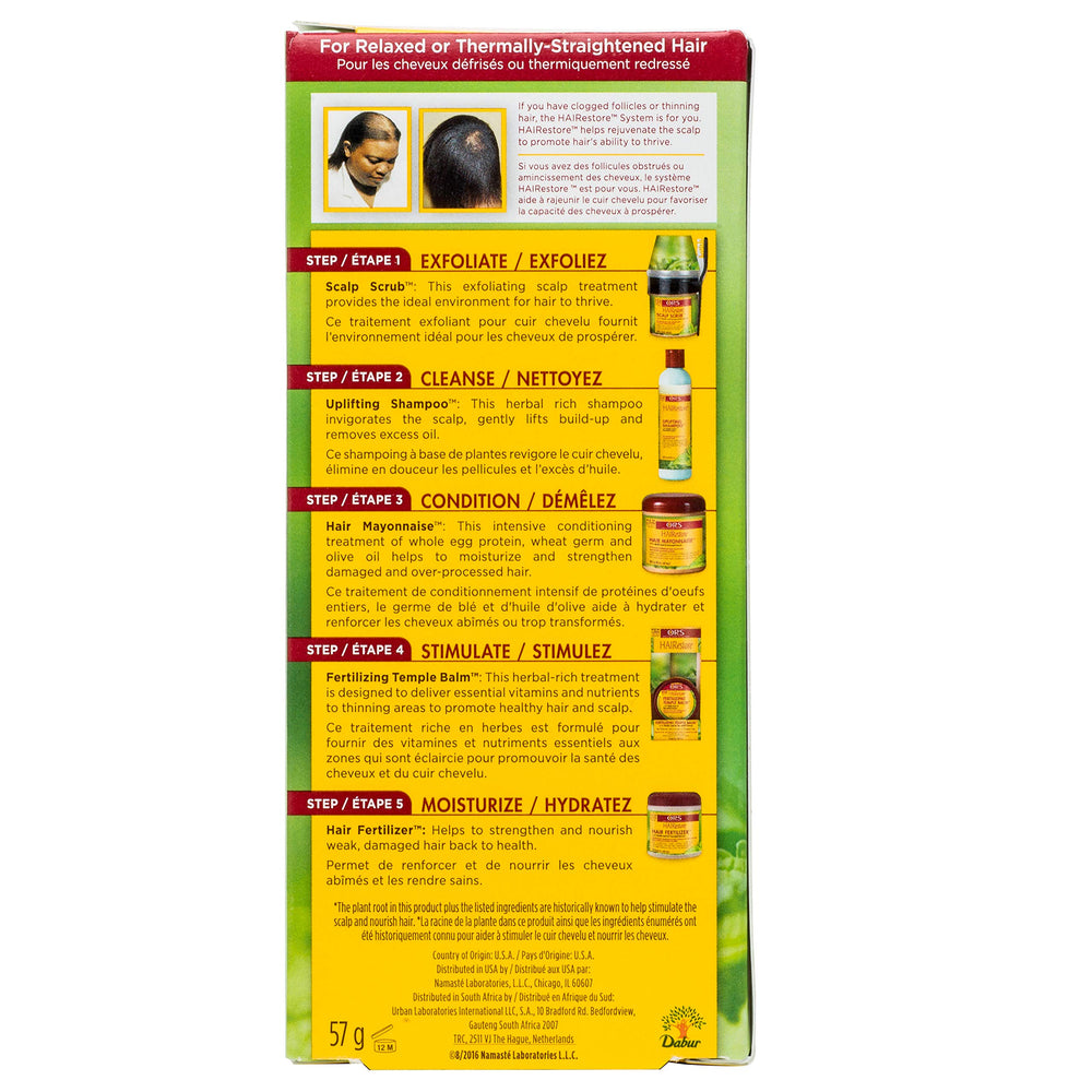 ORS Fertilizing Temple Balm label close-up highlighting ingredients