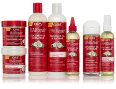 ORS HAIRepair creme texture demonstrating soft hair and subtle shine