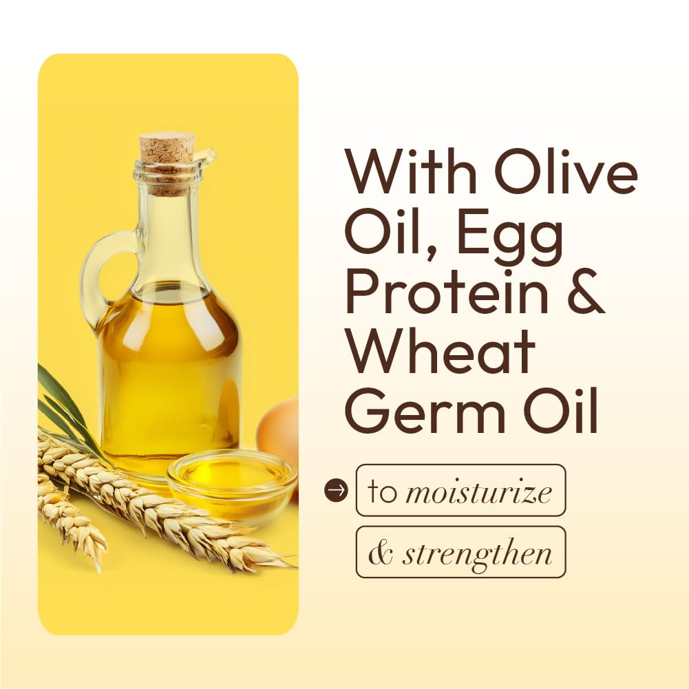 ORS HairRestore natural herbal blend close-up highlights olive oil and botanicals.