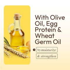 ORS HairRestore natural herbal blend close-up highlights olive oil and botanicals.