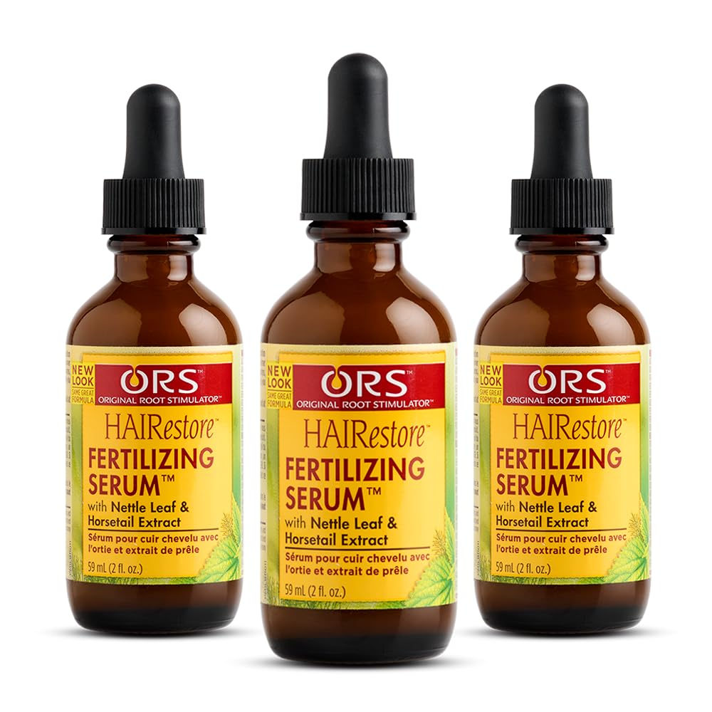ORS Hairrestore Serum bottle with nettle and horsetail nourishes the scalp