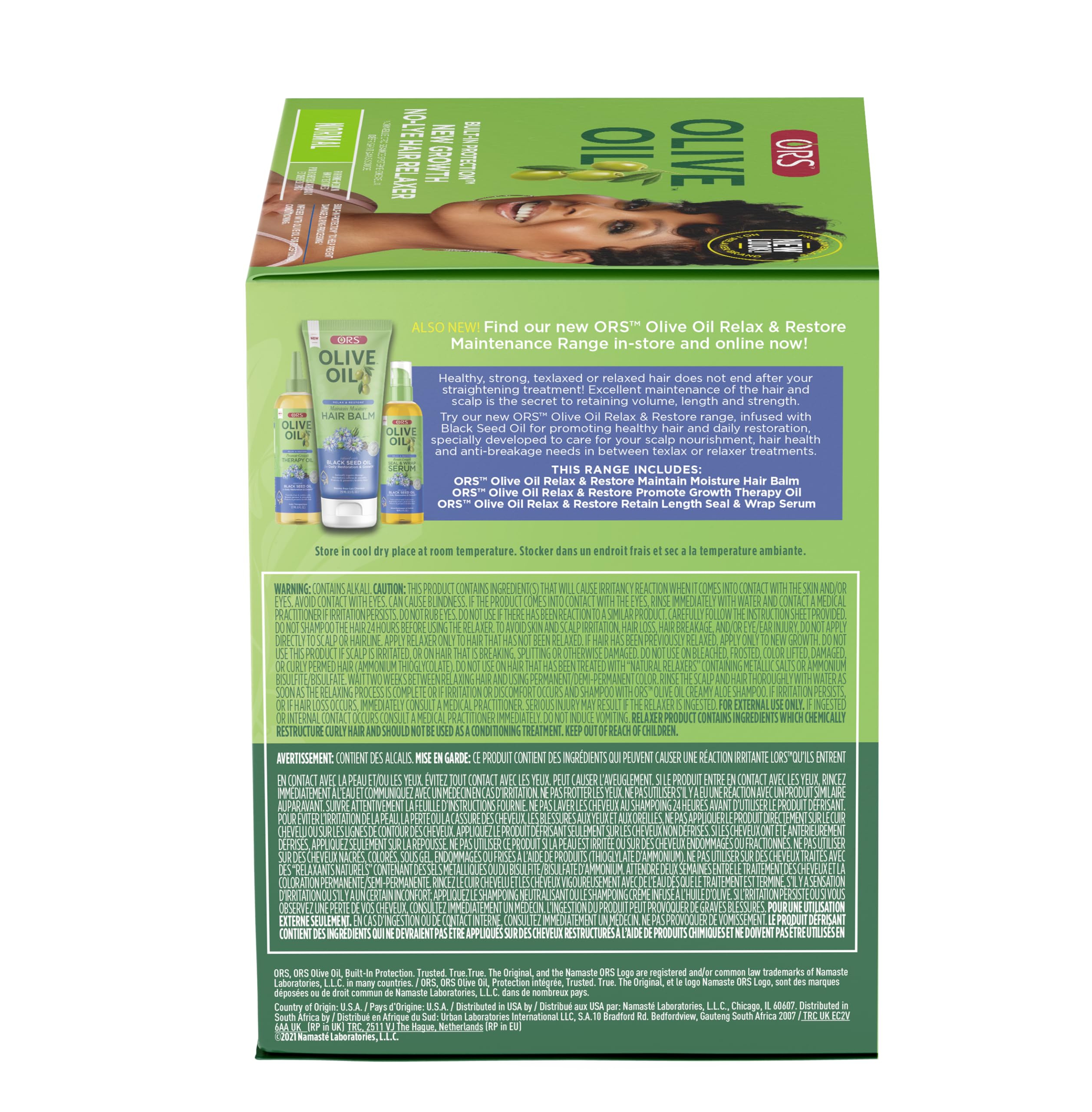 ORS Home-relaxation kit makes touch-ups easy between salon visits.