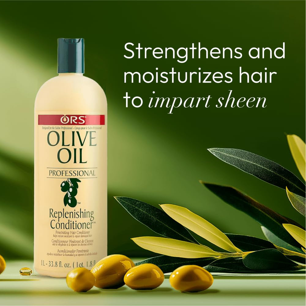 ORS Olive Oil Replenishing Conditioner orange oil ingredient image signals fragrance and moisture