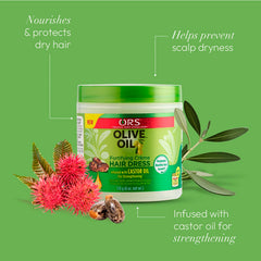 ORS Olive Oil Creme hair texture closeup highlighting rich moisture and softness