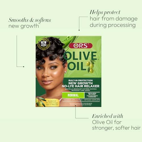 ORS Olive Oil New Growth Relaxer application glove close-up shows even distribution