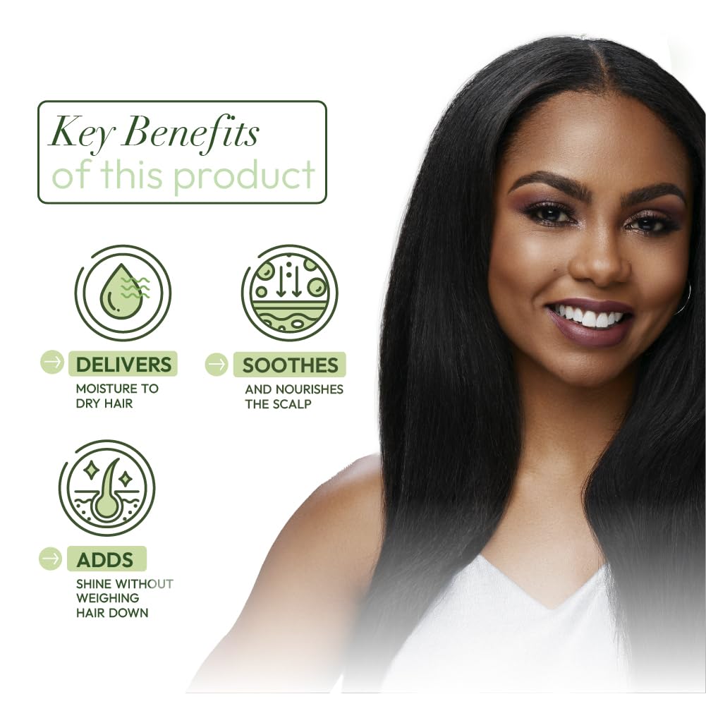 ORS bottle highlights olive and herbal blend for scalp care.