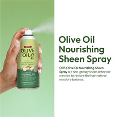 ORS Olive Oil Nourishing Sheen Spray on braids adds healthy sheen