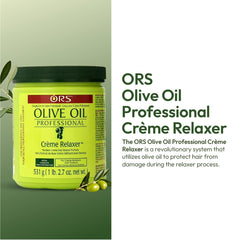 ORS Olive Oil Relaxer demonstrates manageable hair after treatment, reducing frizz