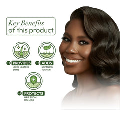 ORS Olive Oil Relaxer shine finish image shows long-lasting gloss