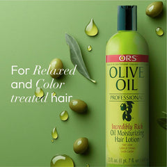 ORS Olive Oil Professional Rich Oil Moisturizing Hair Lotion improves elasticity over time