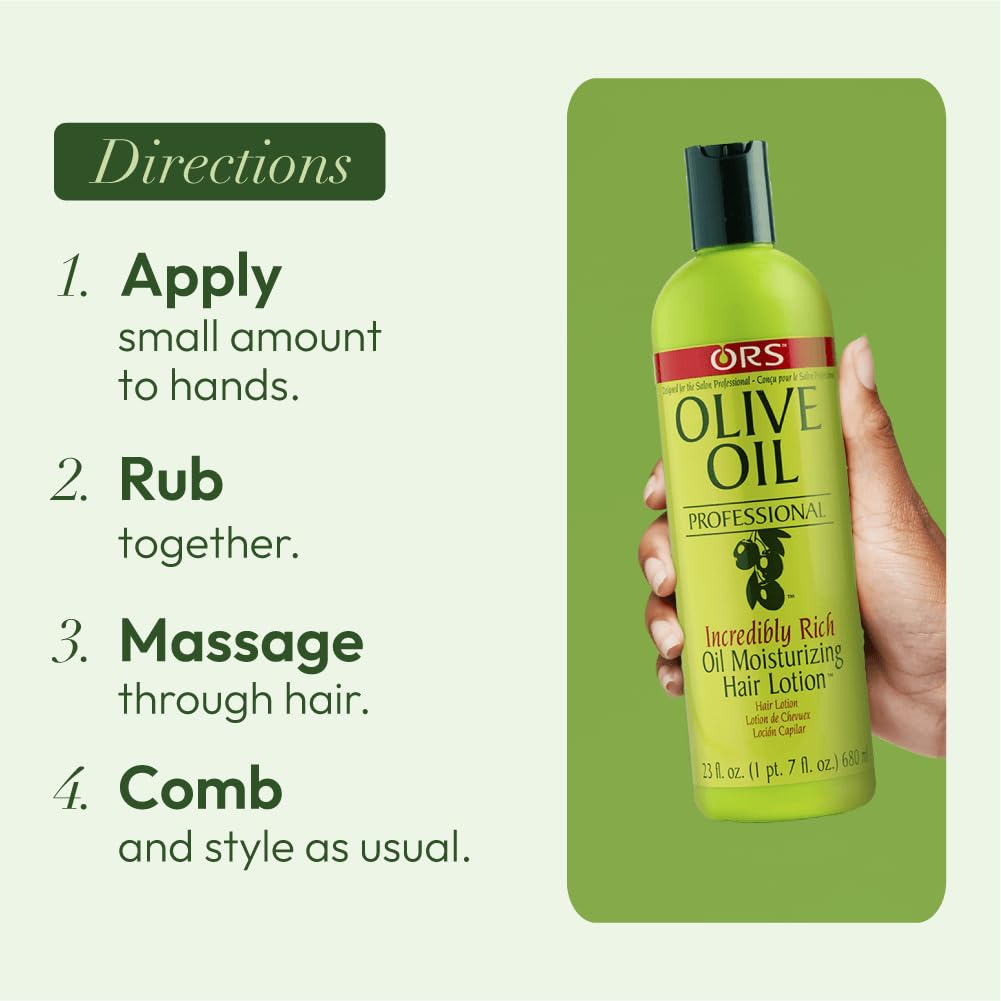 ORS Olive Oil Professional Rich Oil Moisturizing Hair Lotion key ingredients blend