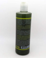 Ortiga Shampoo label close-up showing natural herbs for gentle cleansing.