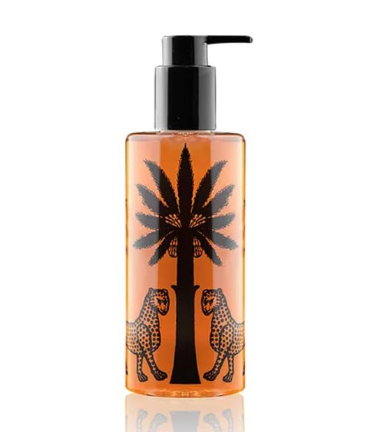 ORTIGIA Ambra Nera body cleanser bottle, amber gel for everyday pampering