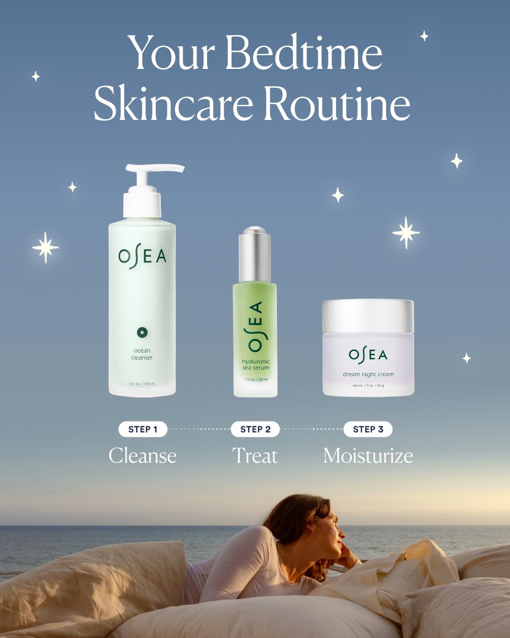 Night-time routine featuring Dream Night Cream yielding a subtle glow