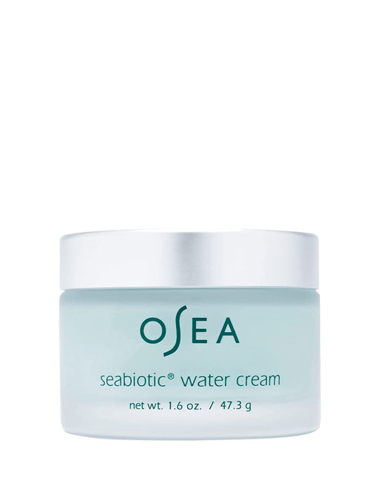 OSEA Seabiotic Water Cream bottle showing weightless hydration for daily use