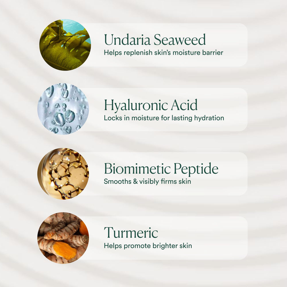 Hyaluronic acid in OSEA lotion supports lasting moisture