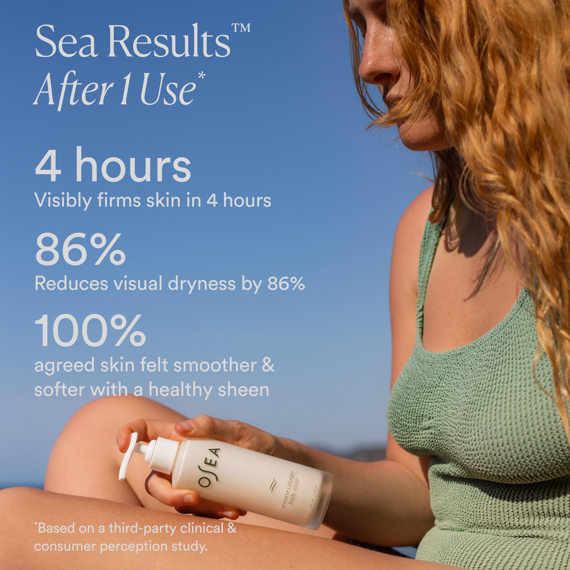 Close-up texture of lightweight, non greasy lotion