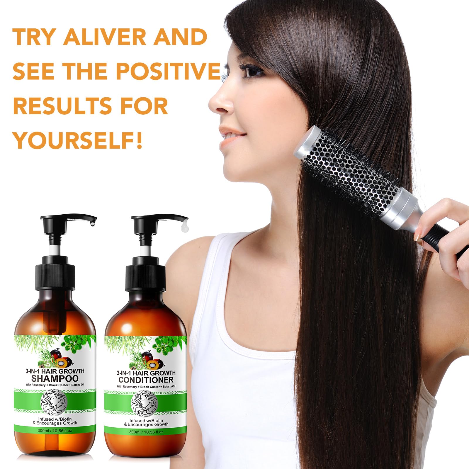 O.SECERT Rosemary oil bottle spotlights botanical hair care benefits.