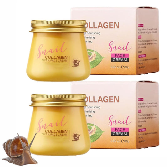 OSFRIAGE snail-collagen-cream jar close-up shows rich texture and hydration