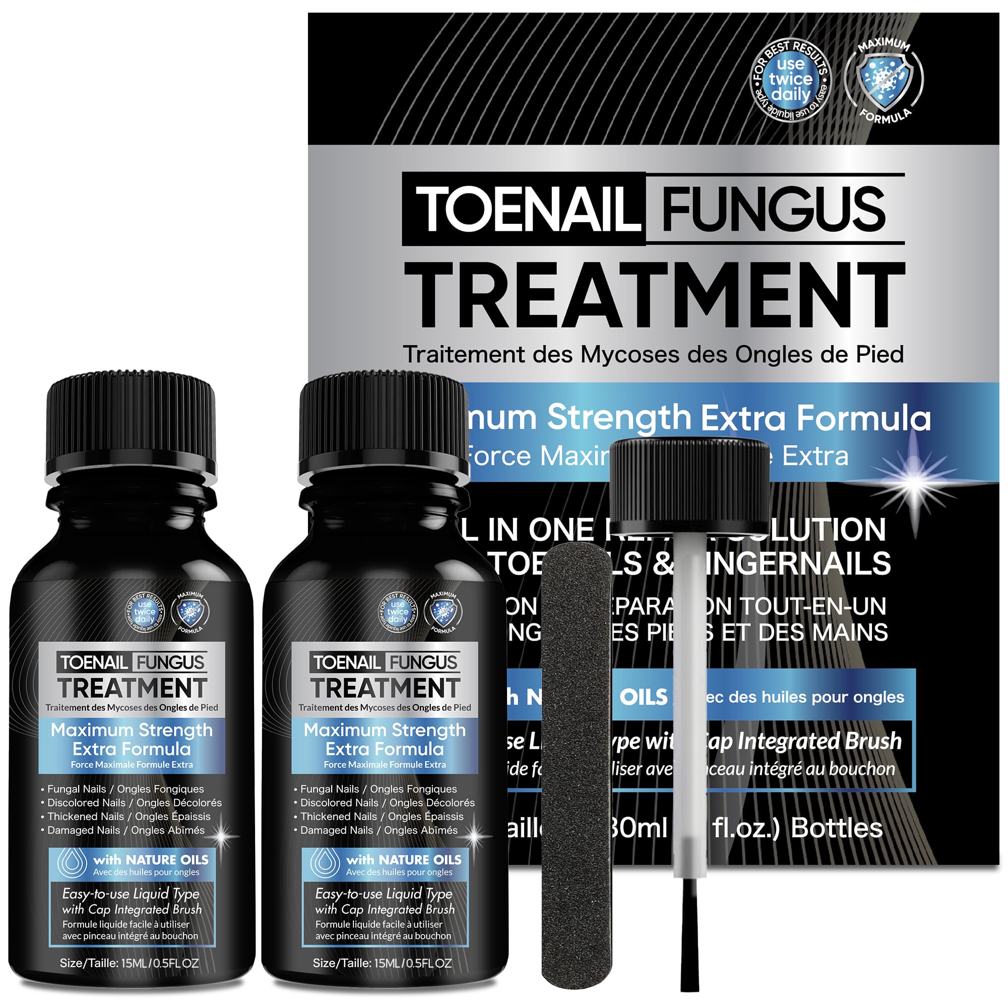 OSIMOON Fungus Treatment 2-pack front view supports everyday nail care