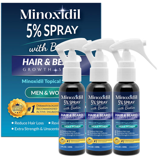 OSIMOON Minoxidil 5% bottle 180ml for daily scalp use