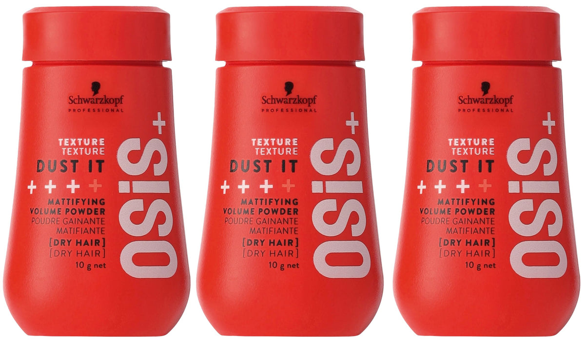 OSiS+ Dust It bottle showing a matte finish for voluminous styles
