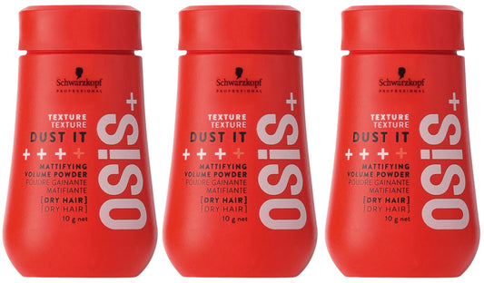 OSiS+ Dust It bottle showing a matte finish for voluminous styles