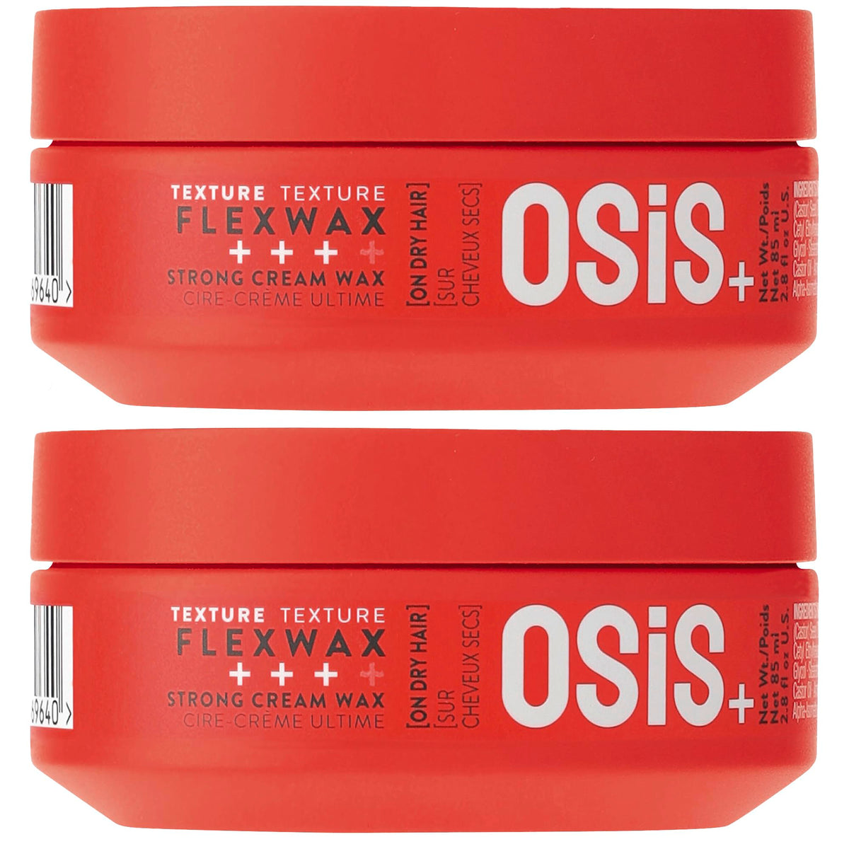 OSiS+ Flexwax cream wax bottle offering ultra-strong hold for versatile styling.