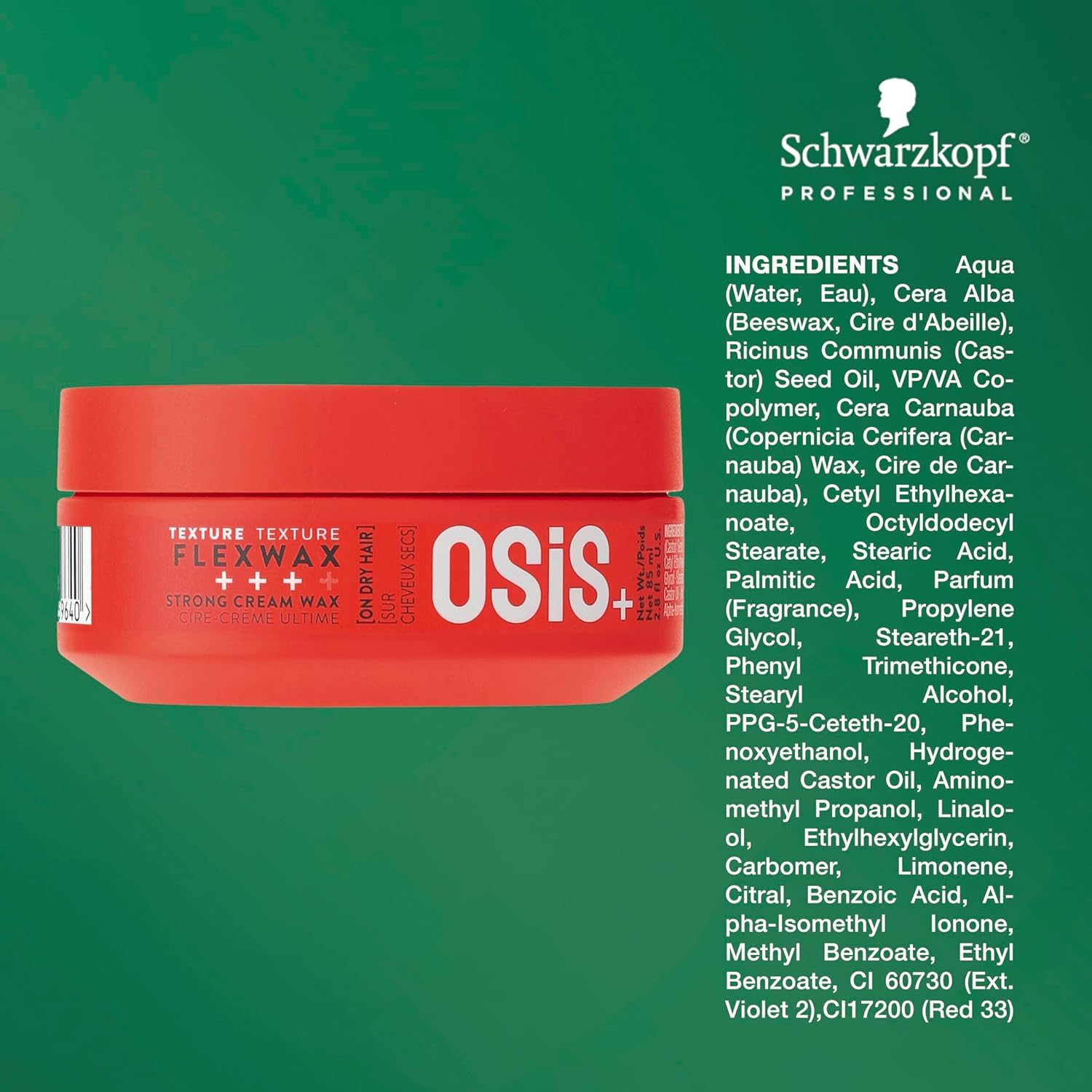 Close-up of OSiS+ Flexwax texture showing defined shine.