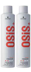OSiS+ Freeze hairspray bottle front view with 9 oz 2-pack for all-day hold.