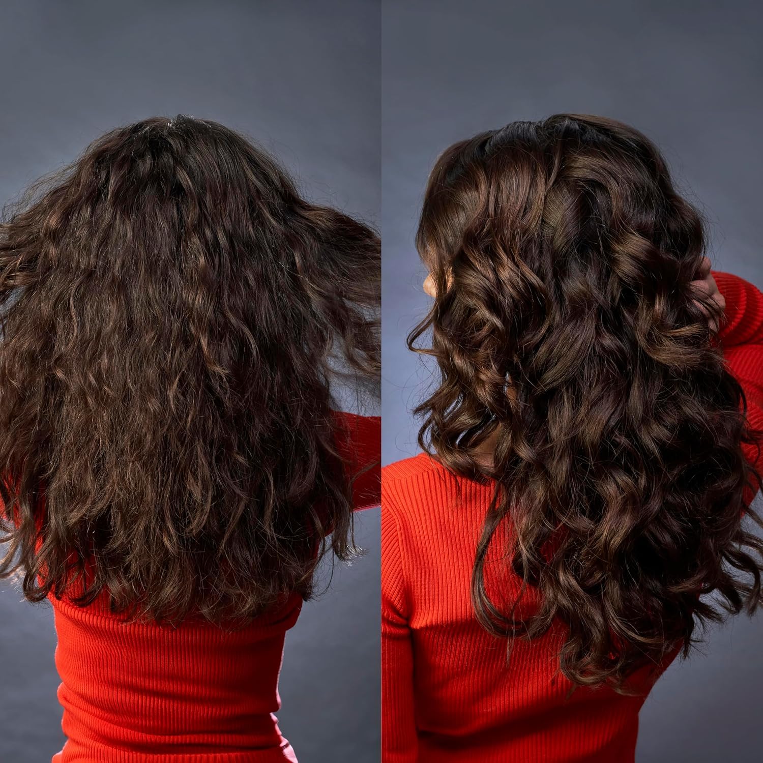 OSiS+ Glow frizz-control demonstrates tame texture without heaviness.