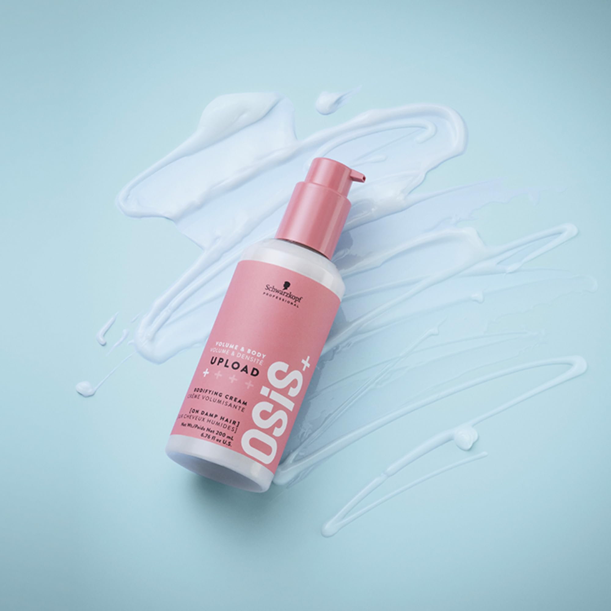 OSiS+ Upload Volume Cream anti-static formula reduces flyaways.
