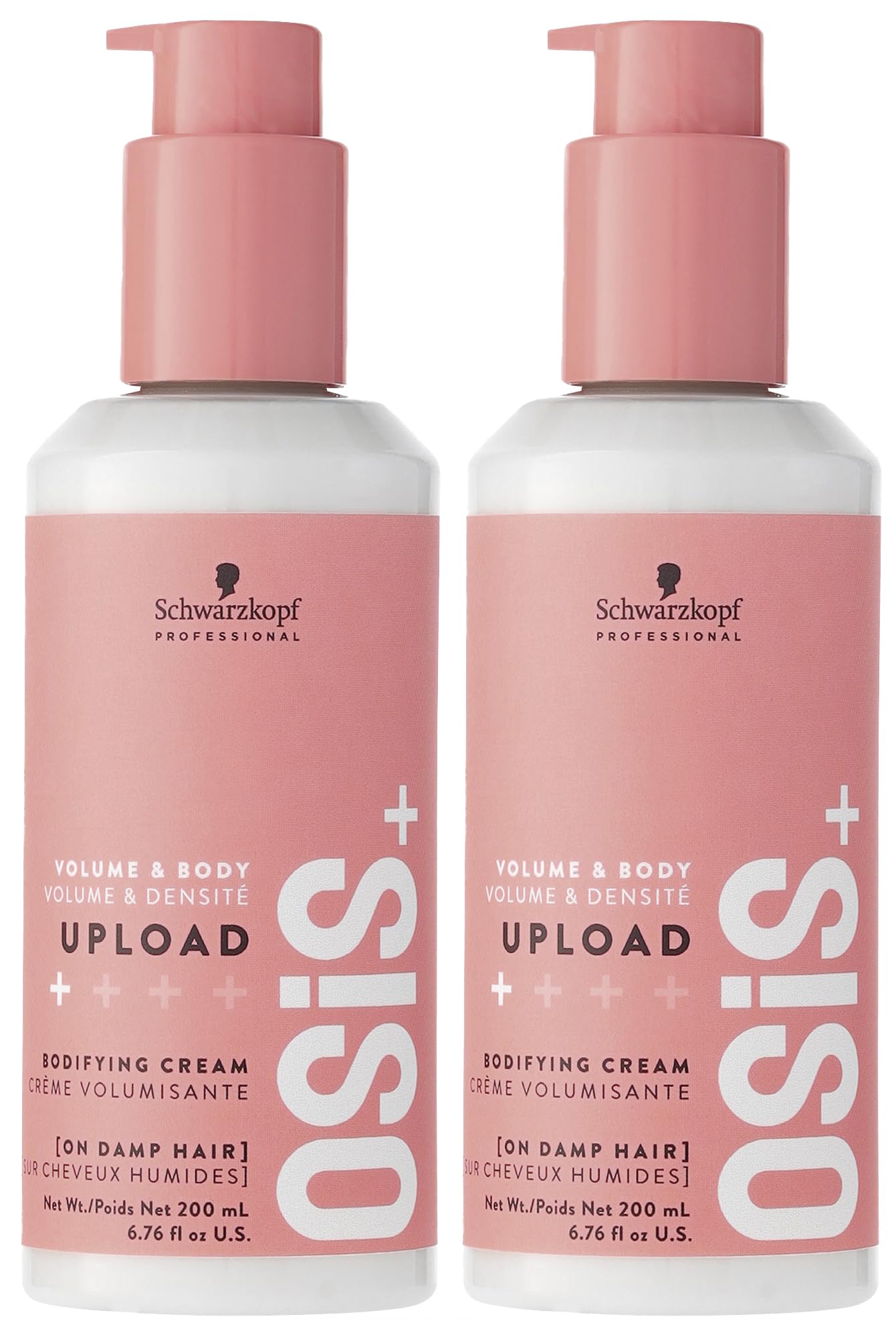 OSiS+ Upload Volume Cream bottle shows lightweight lift and shine.