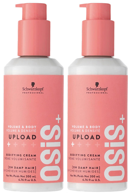 OSiS+ Upload Volume Cream bottle shows lightweight lift and shine.