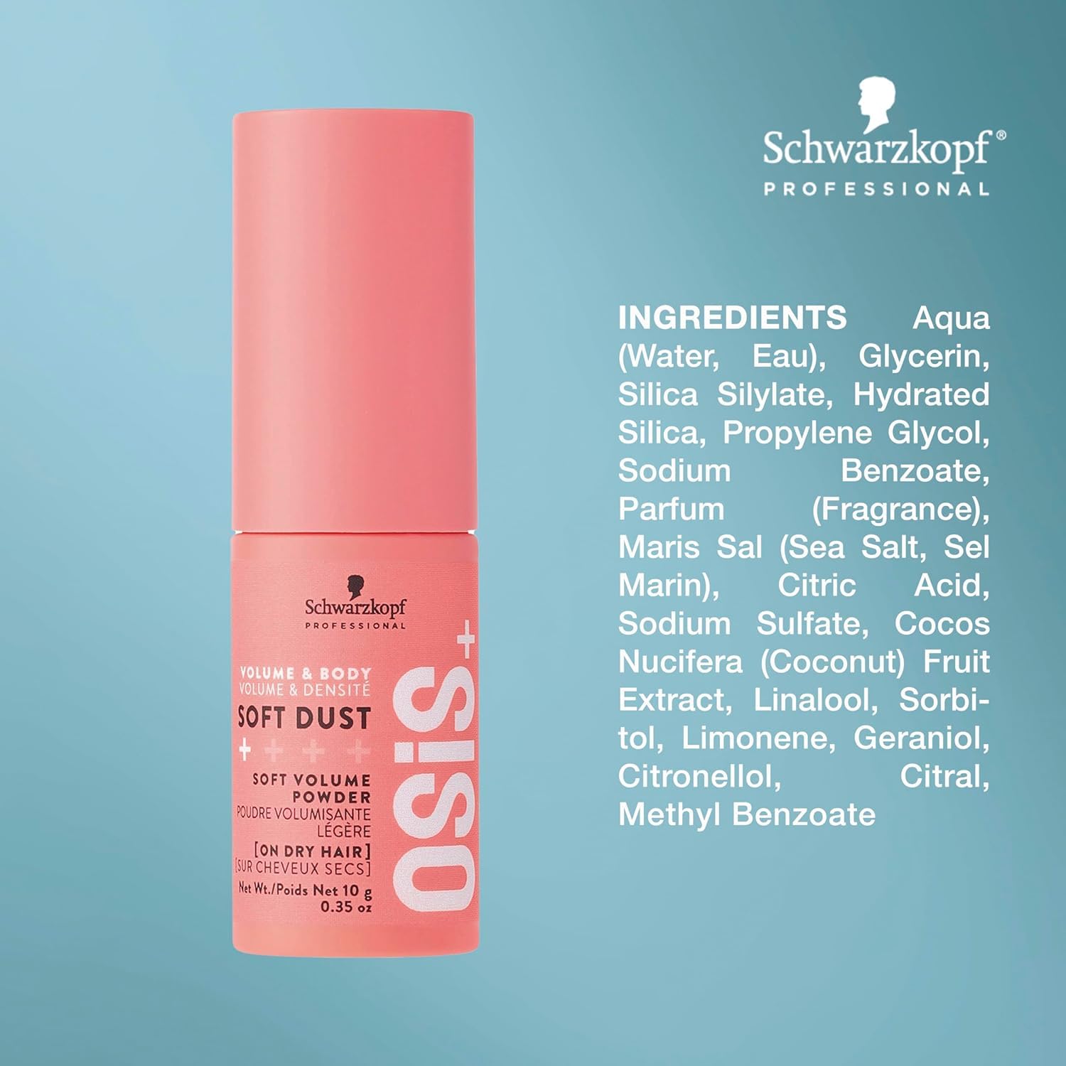 OSiS+ Soft Dust volume boost provides weightless grip for natural movement.