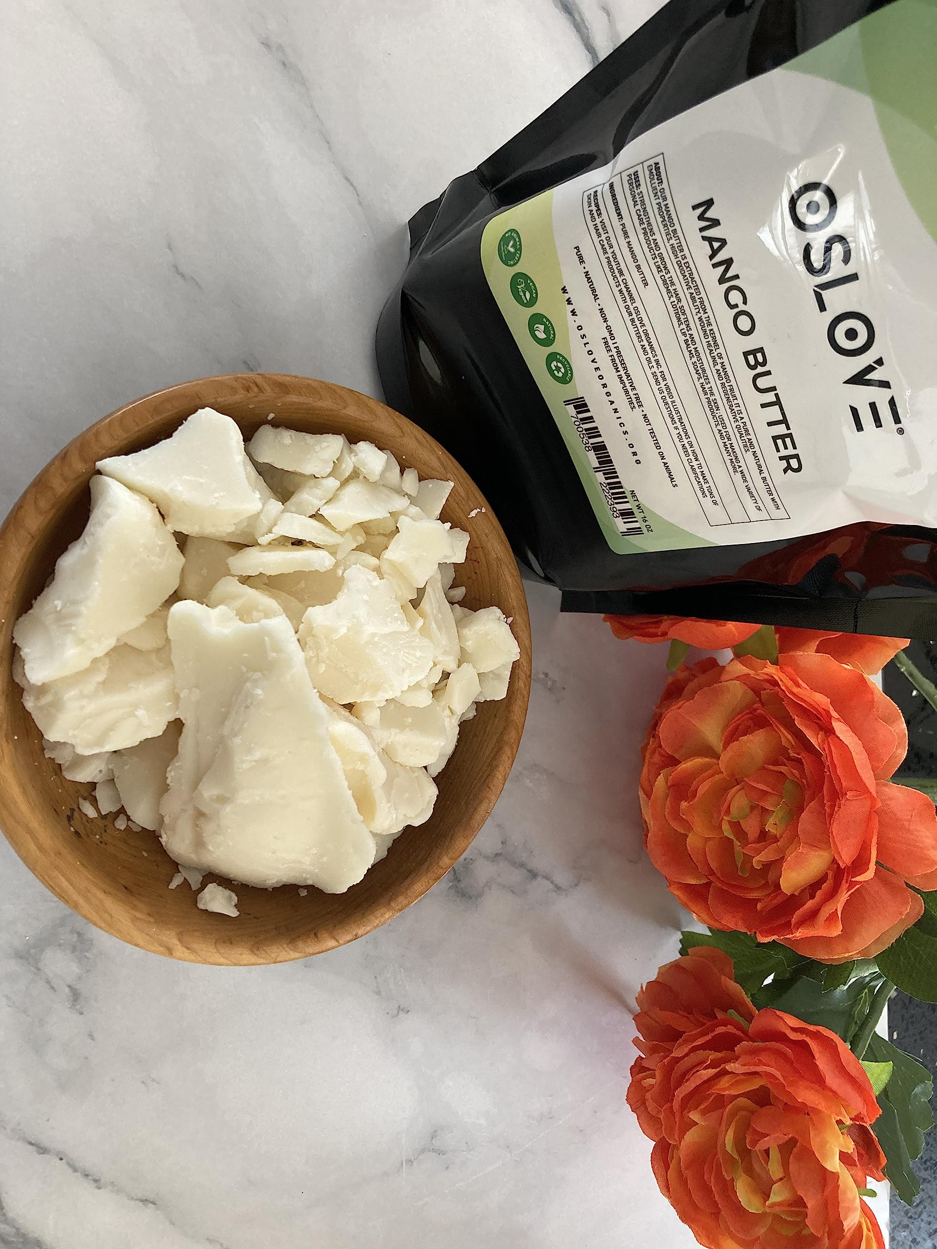 Natural packaging of Oslove Organics mango butter with clean label