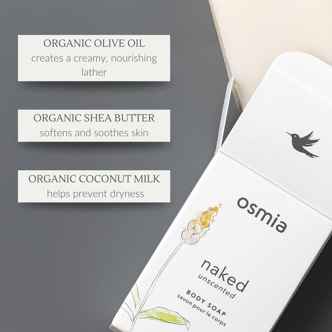 Baby cradle-cap friendly cleansing with Osmia Naked Body Soap.