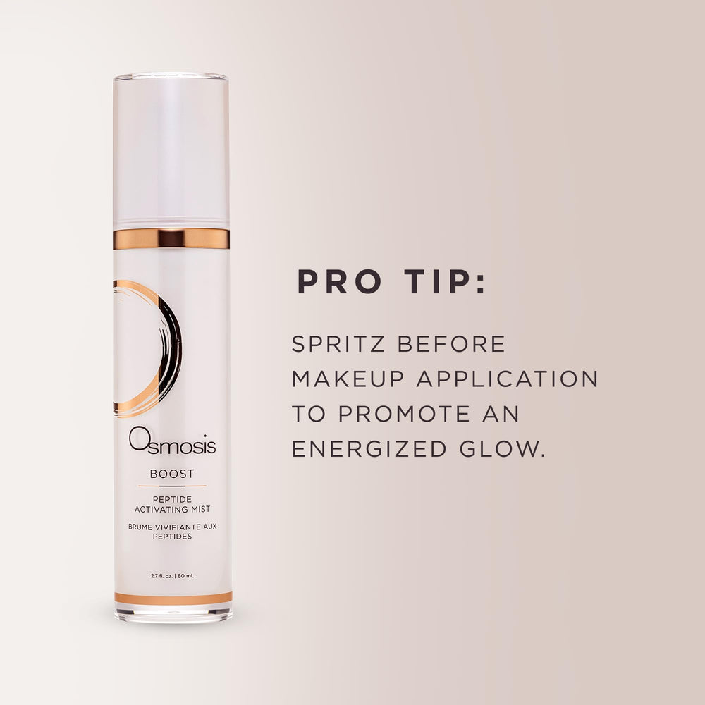 OSMOSIS BOOST facial mist science label signals peptides plus antioxidants