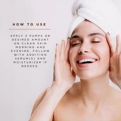 Mirror shot with refreshed complexion after using Osmosis Catalyst DNA Repair C Serum.