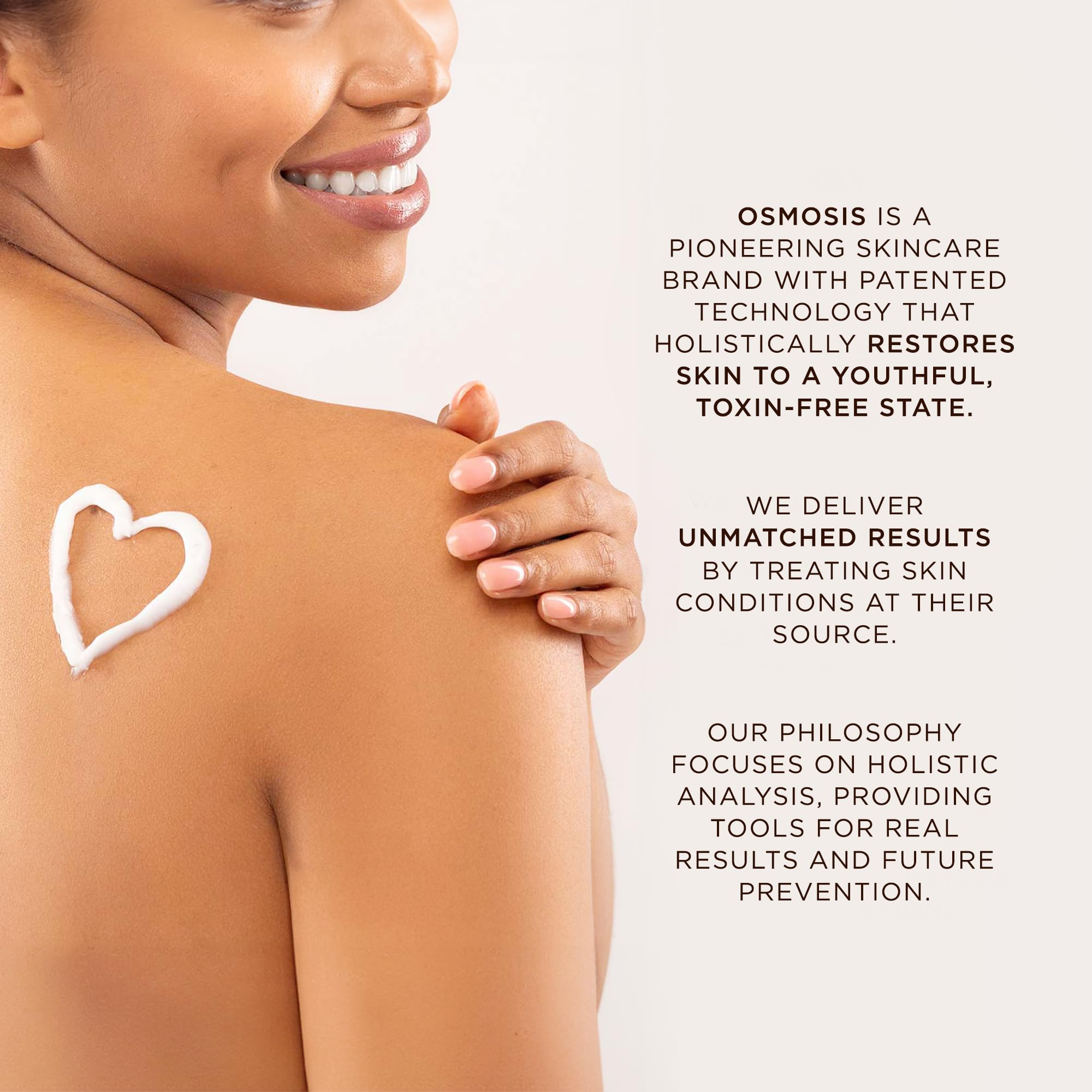 OSMOSIS Cleanse being massaged onto damp skin, easy daily routine.