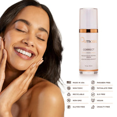 OSMOSIS CORRECT serum drop close-up shows silky texture.