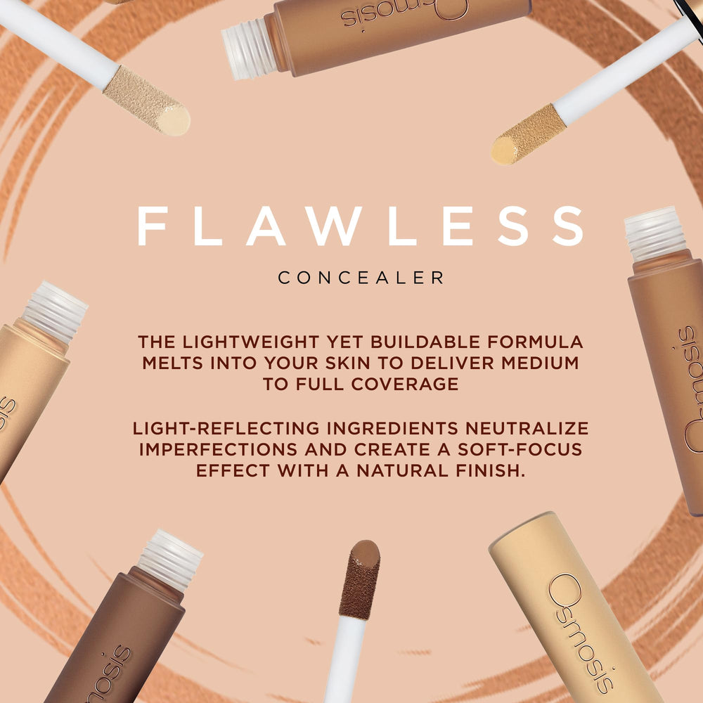 Osmosis Flawless Concealer application demonstrates easy blending for a natural finish.