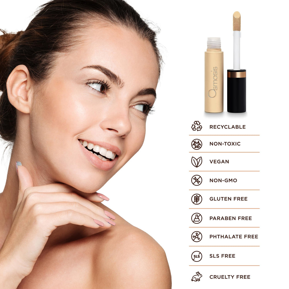 Hydration-friendly concealer delivers comfortable wear with a natural matte look.