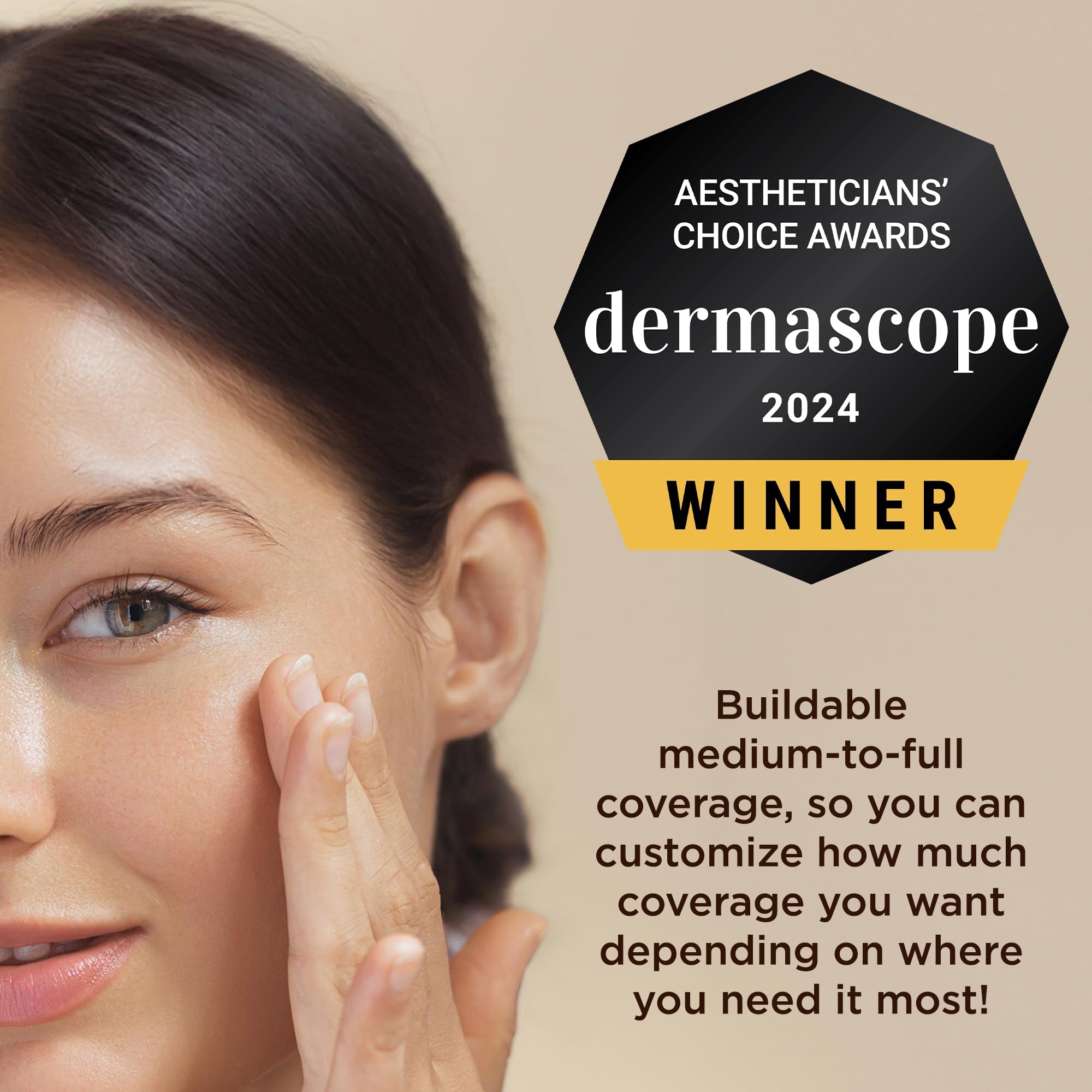 Hands applying Osmosis Flawless Foundation for a seamless finish.