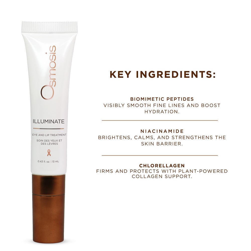 OSMOSIS Illuminate under-eye-area application demonstrates gentle smoothing