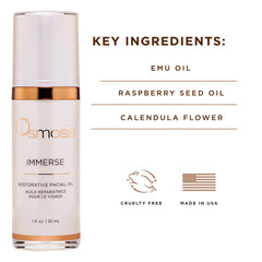 OSMOSIS Immerse dropper demonstrates precise application and premium packaging.
