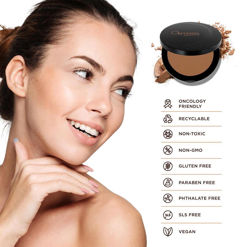 OSMOSIS Dark Golden shade blends to a semi-matte, natural-looking finish